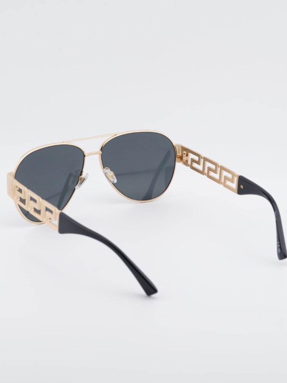 Versace VE2289 100287 Sunglasses Gold Aviator Frame, Dark Grey Lenses - Picture 3 of 10